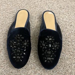 Michael Kors - Navy jeweled slides size 8